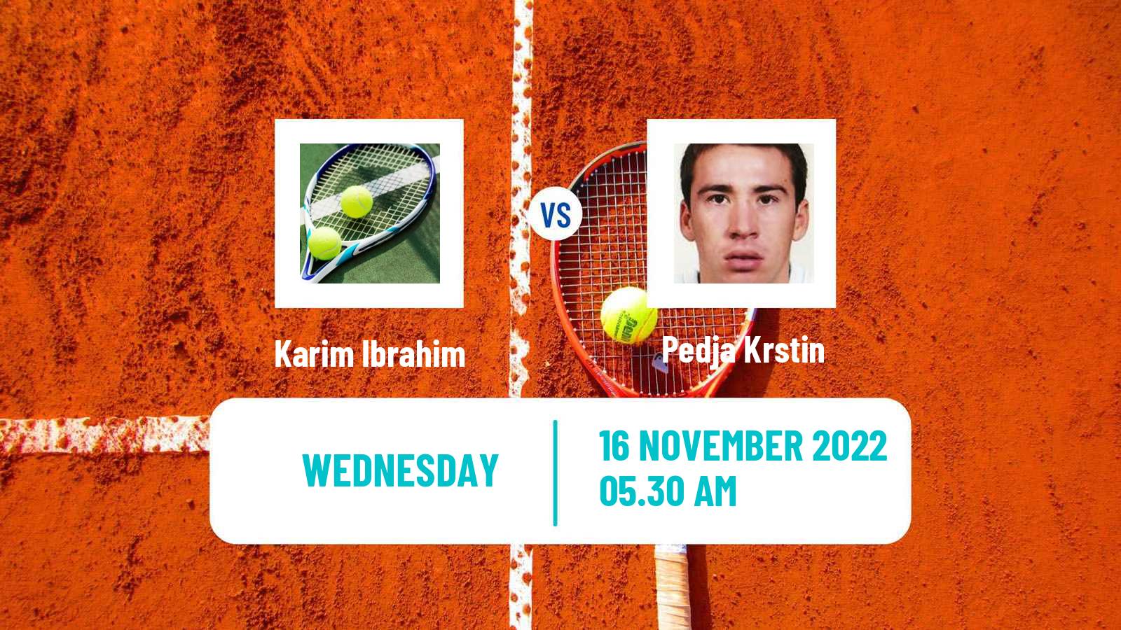 Tennis ITF Tournaments Karim Ibrahim - Pedja Krstin