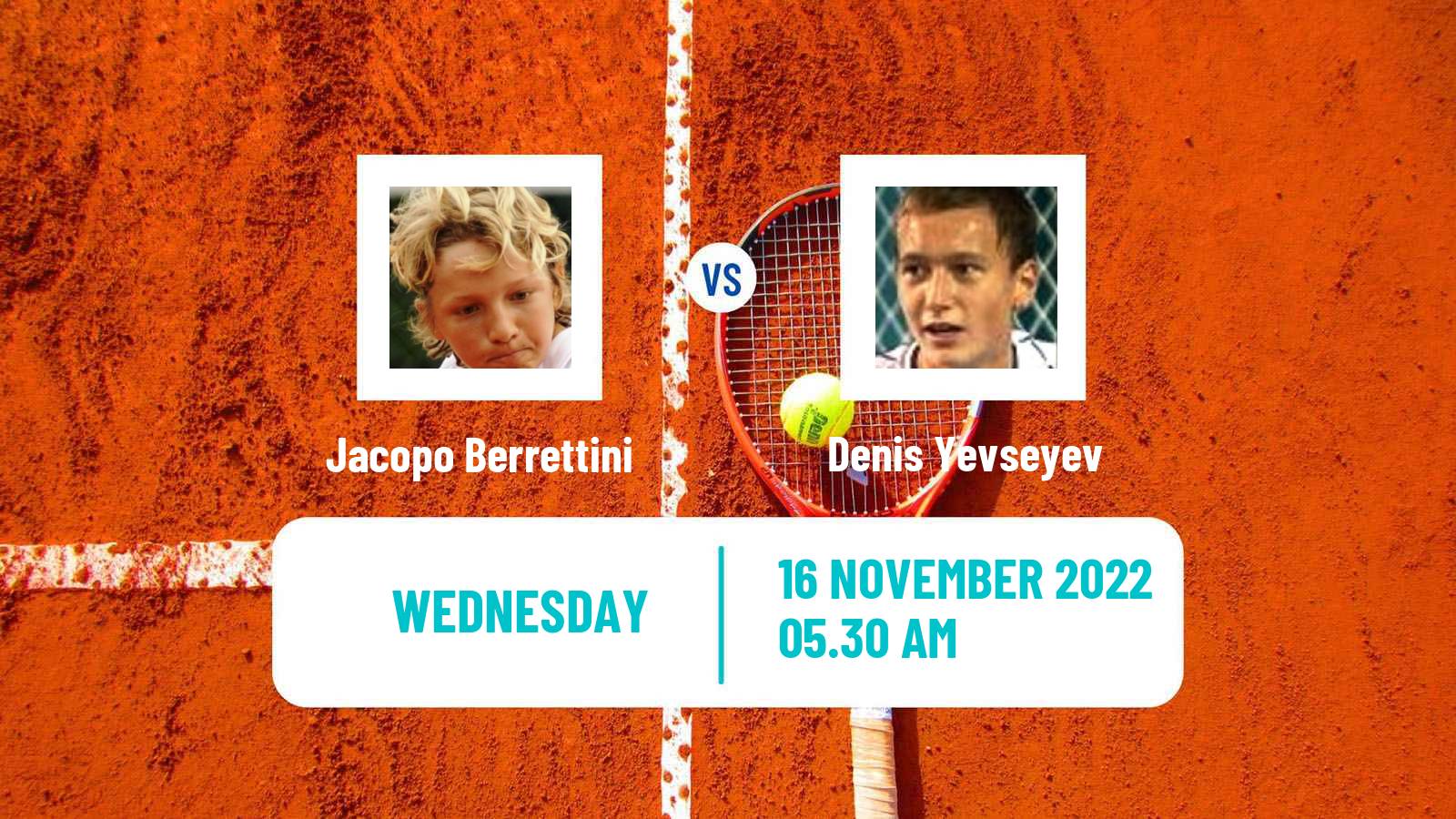 Tennis ITF Tournaments Jacopo Berrettini - Denis Yevseyev
