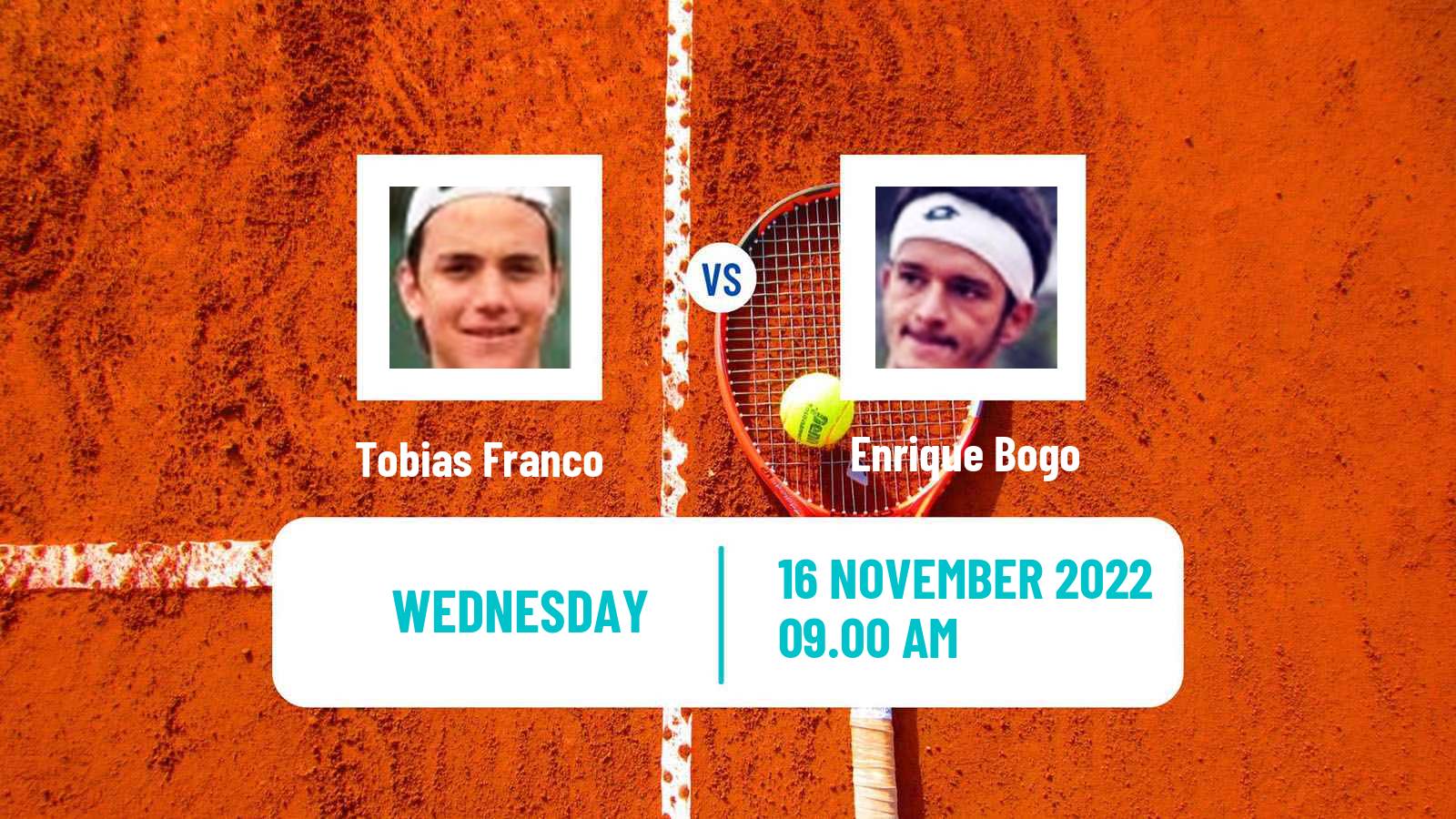 Tennis ITF Tournaments Tobias Franco - Enrique Bogo