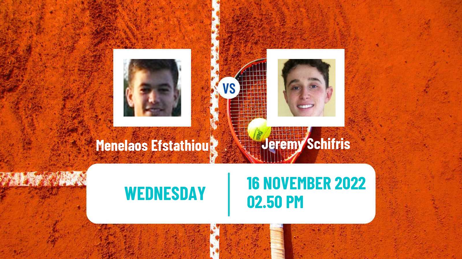 Tennis ITF Tournaments Menelaos Efstathiou - Jeremy Schifris