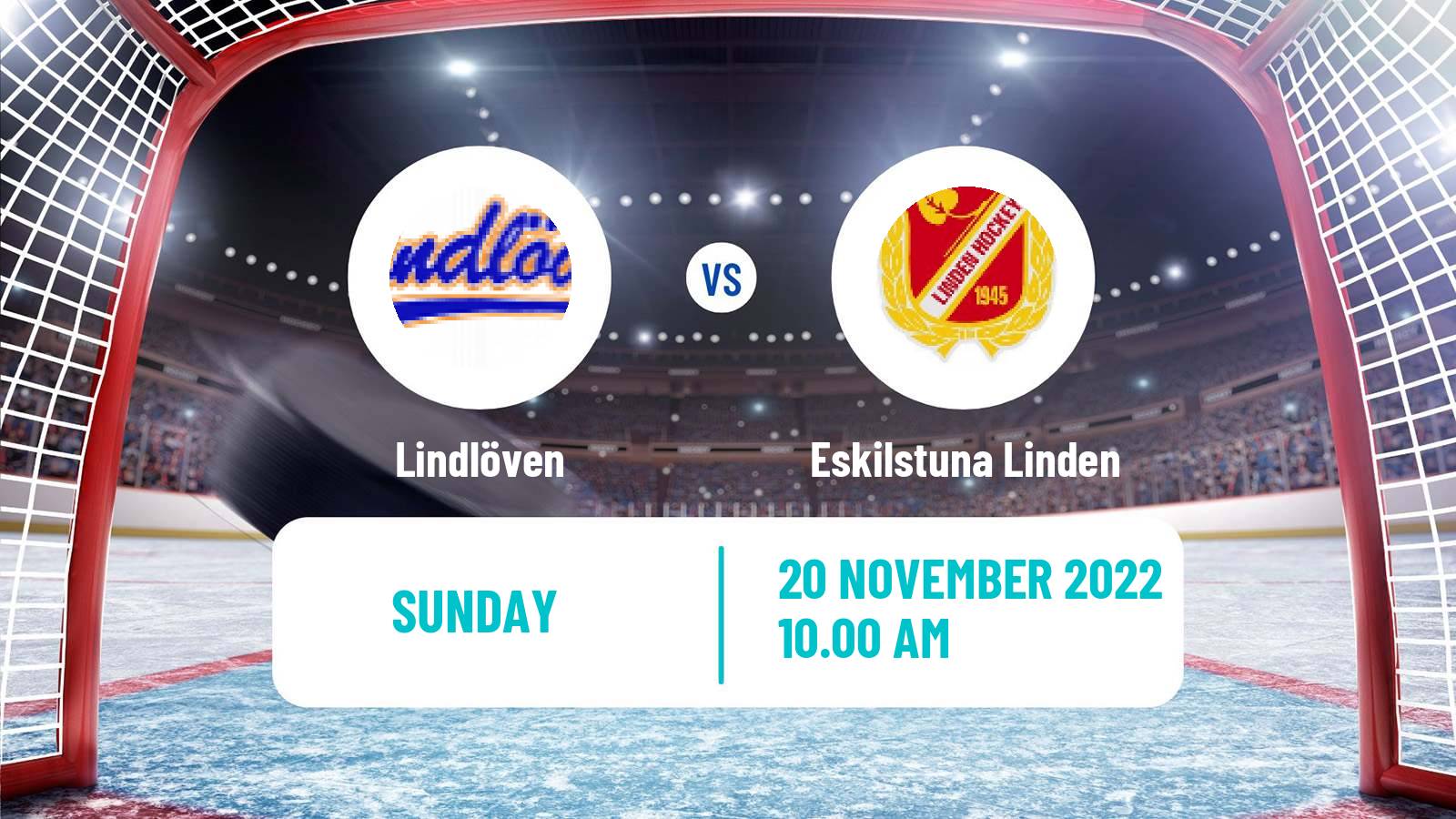 Hockey Swedish HockeyEttan Vastra Lindlöven - Eskilstuna Linden