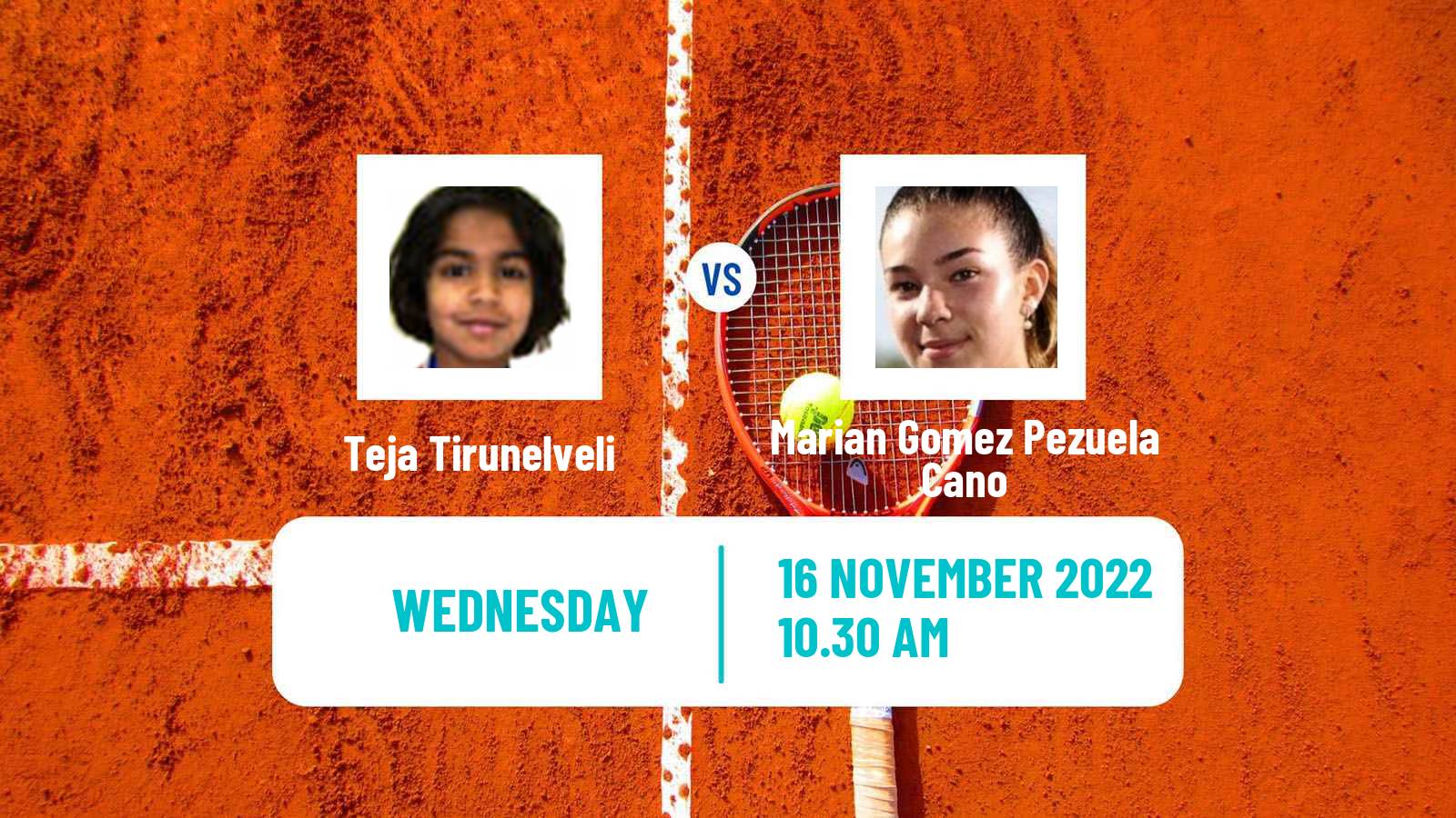 Tennis ITF Tournaments Teja Tirunelveli - Marian Gomez Pezuela Cano