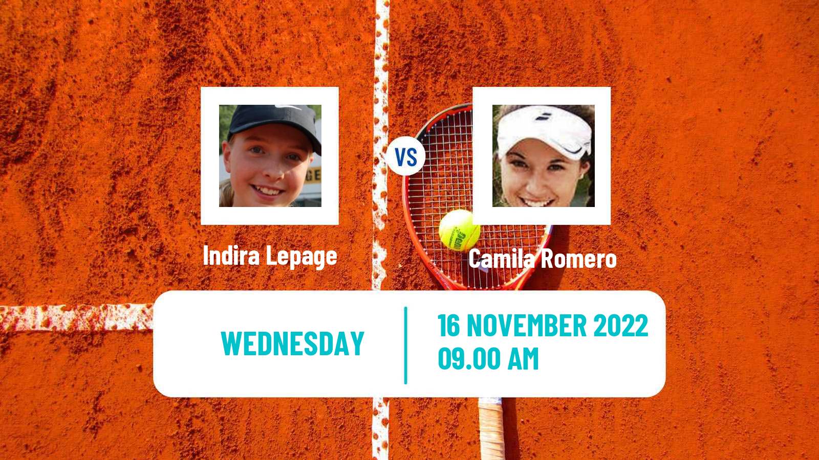 Tennis ITF Tournaments Indira Lepage - Camila Romero