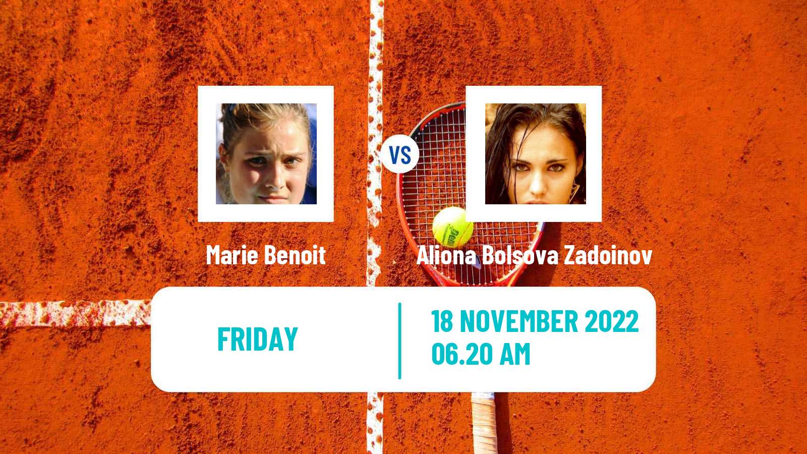 Tennis ITF Tournaments Marie Benoit - Aliona Bolsova Zadoinov