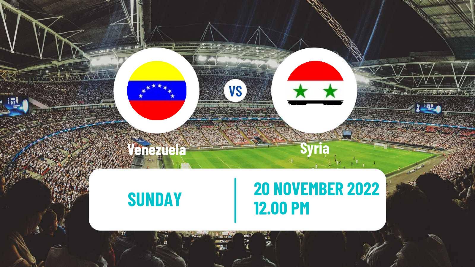 Soccer Friendly Venezuela - Syria
