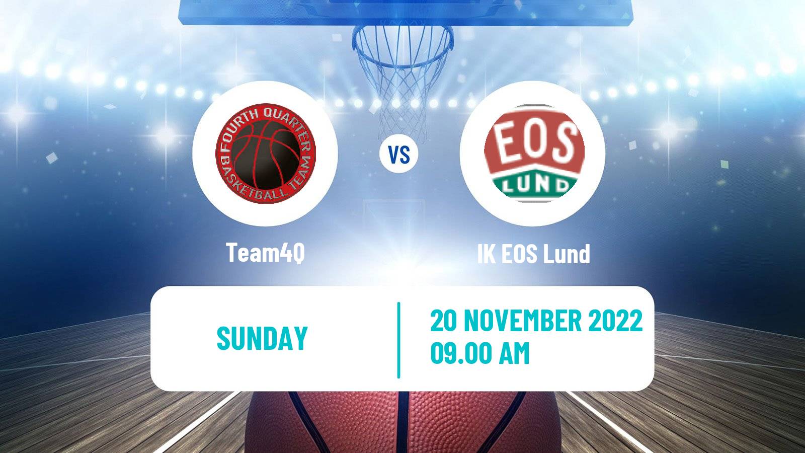 Basketball Swedish Superettan Basketball Team4Q - IK EOS Lund