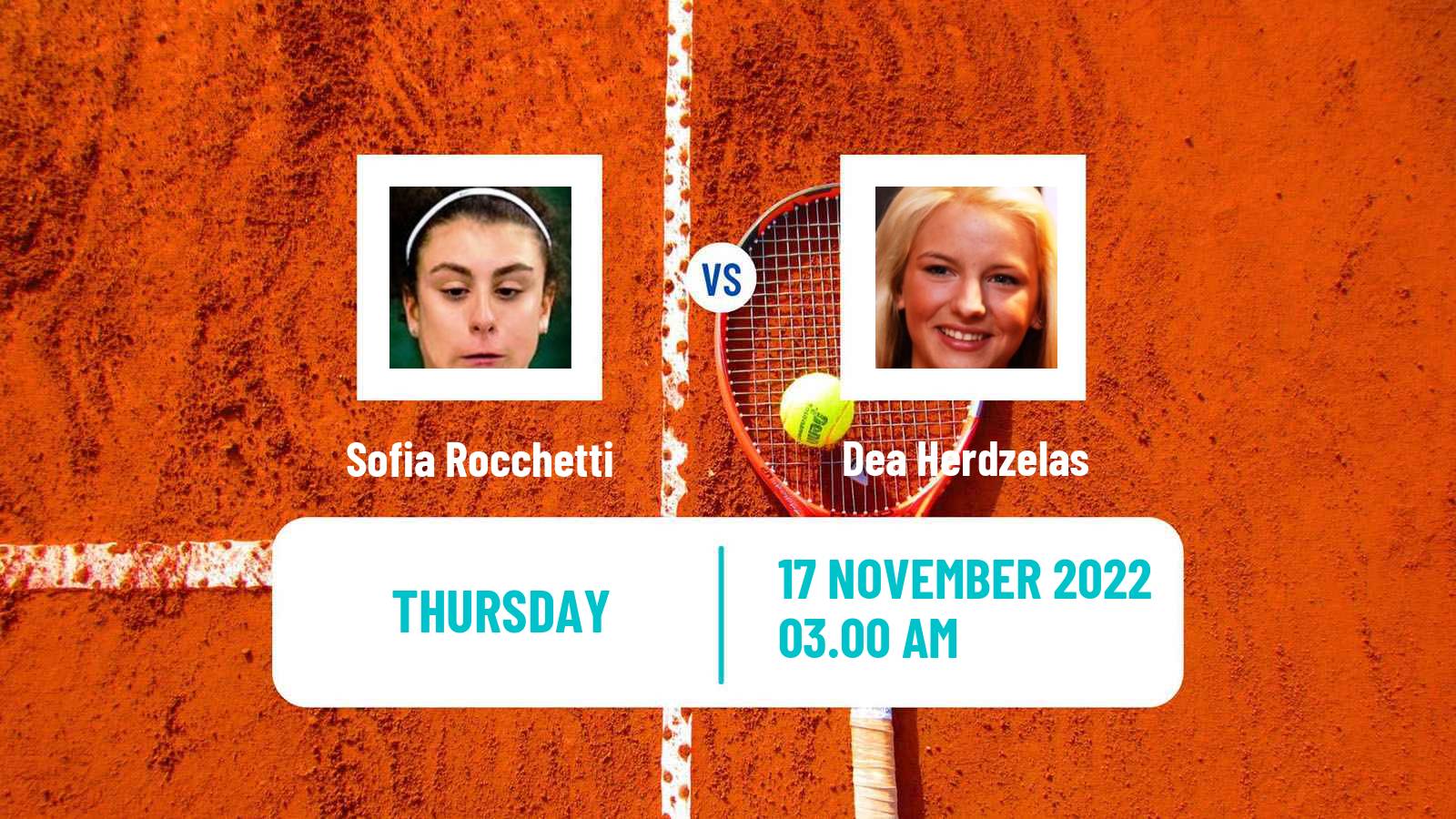 Tennis ITF Tournaments Sofia Rocchetti - Dea Herdzelas