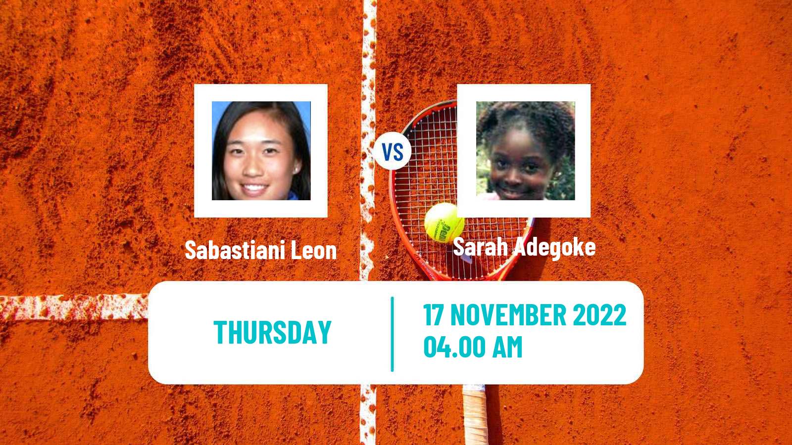 Tennis ITF Tournaments Sabastiani Leon - Sarah Adegoke