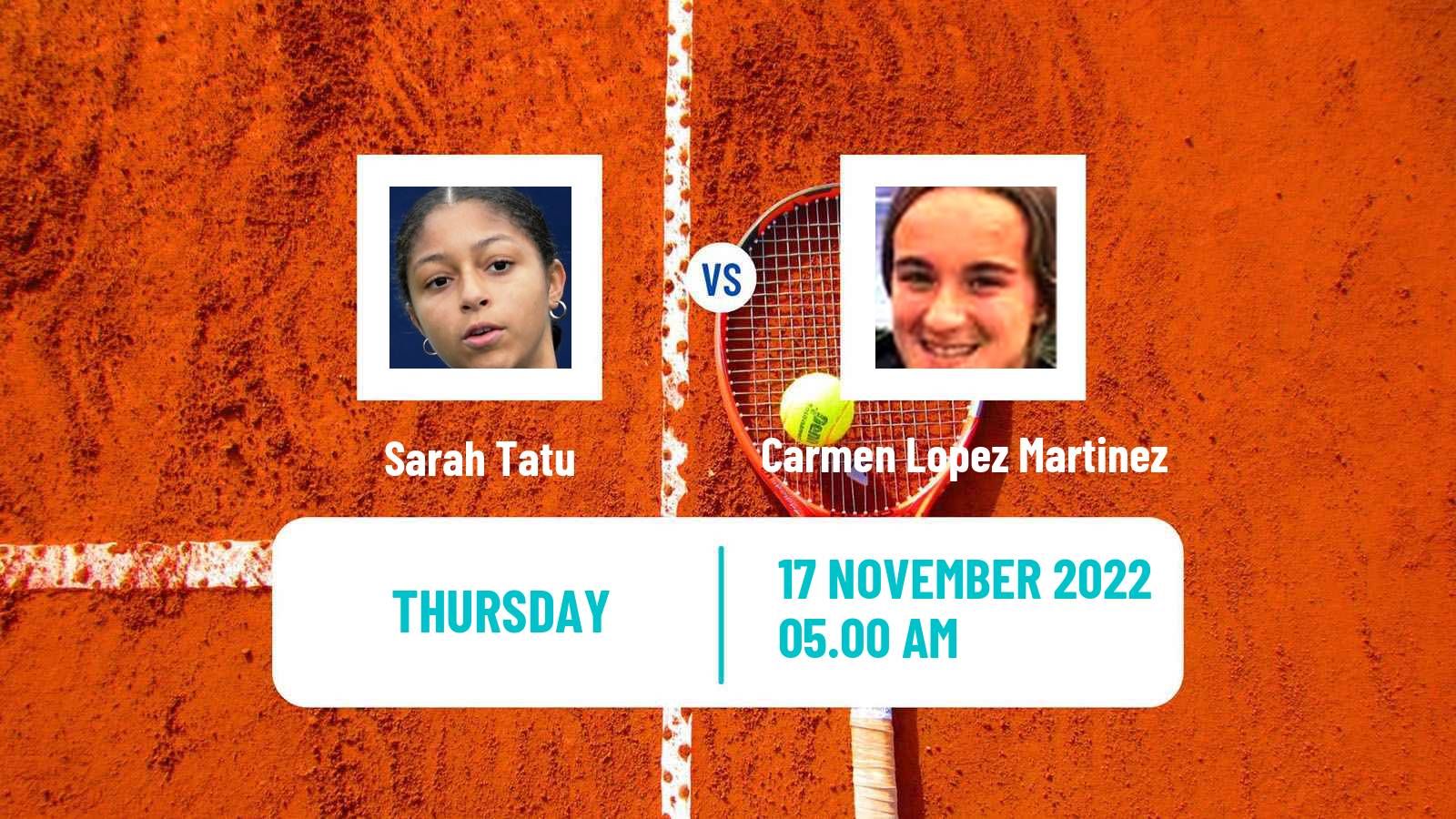 Tennis ITF Tournaments Sarah Tatu - Carmen Lopez Martinez