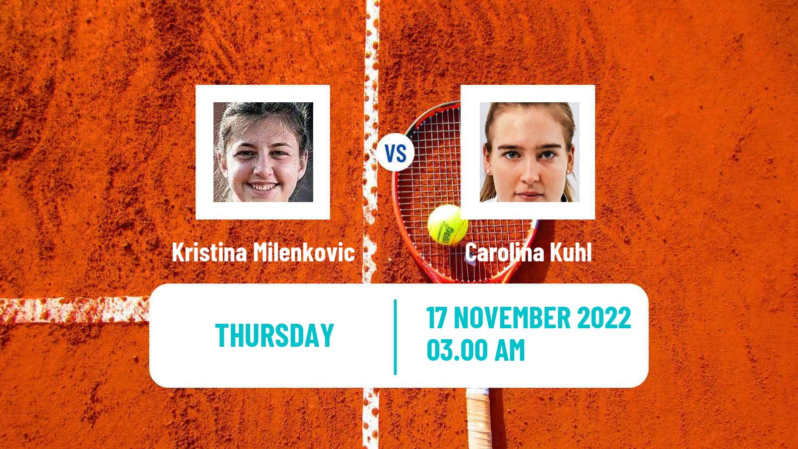 Tennis ITF Tournaments Kristina Milenkovic - Carolina Kuhl