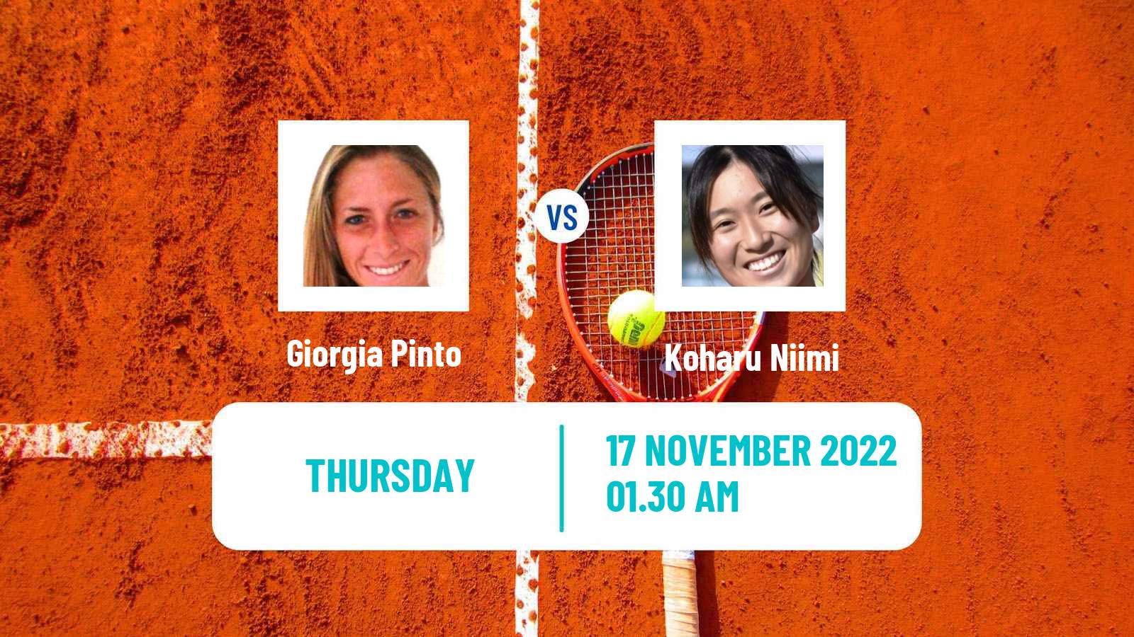 Tennis ITF Tournaments Giorgia Pinto - Koharu Niimi