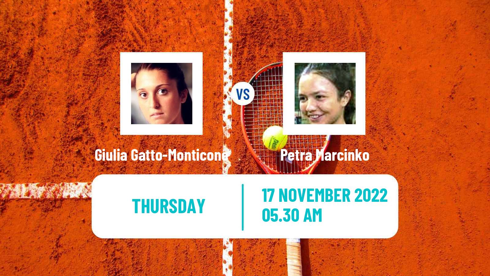 Tennis ITF Tournaments Giulia Gatto-Monticone - Petra Marcinko