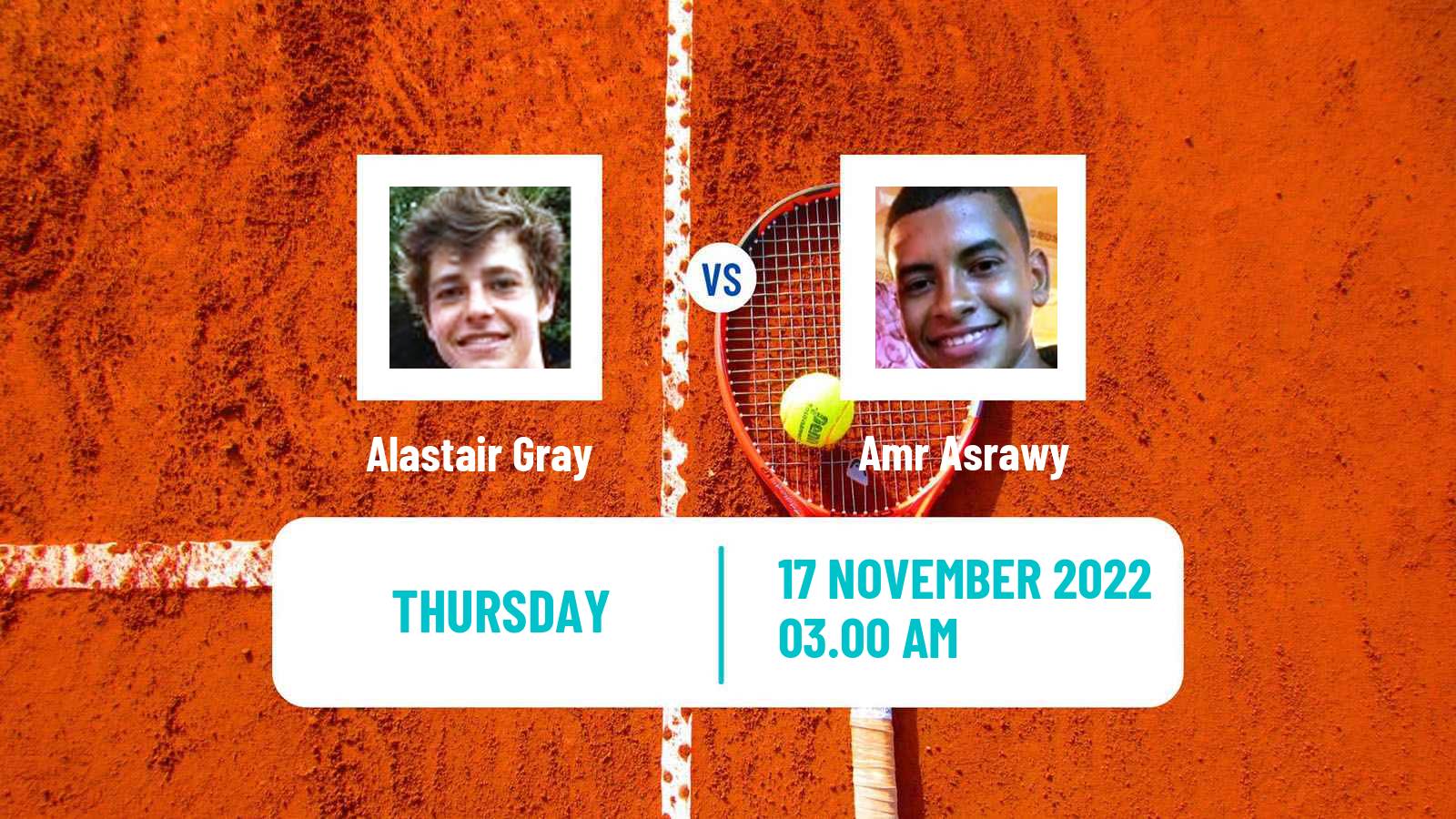 Tennis ITF Tournaments Alastair Gray - Amr Asrawy