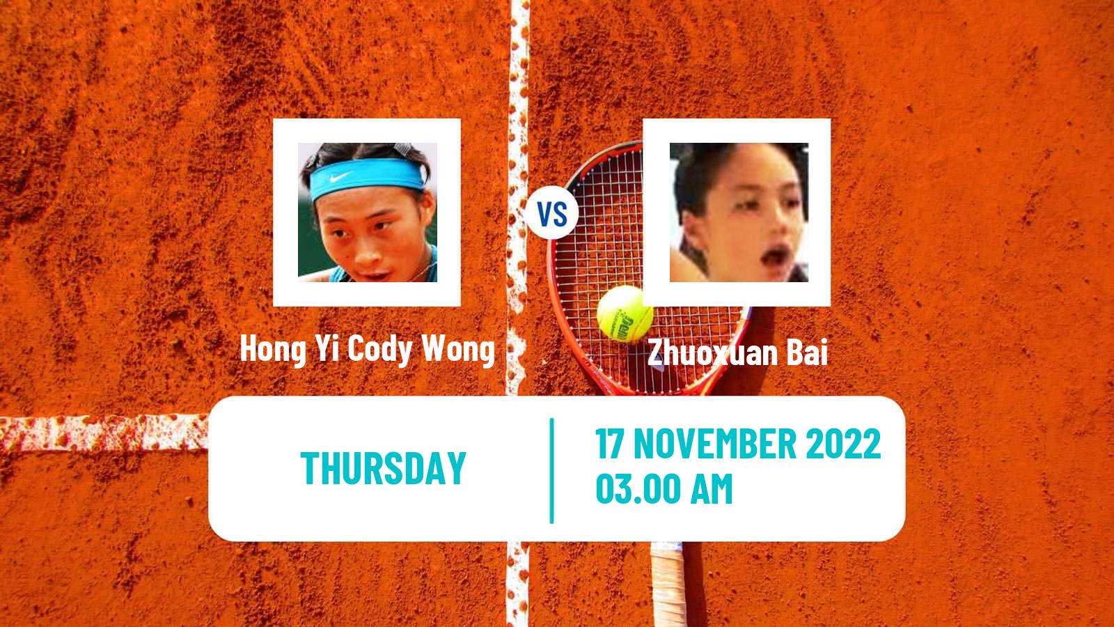 Tennis ITF Tournaments Hong Yi Cody Wong - Zhuoxuan Bai