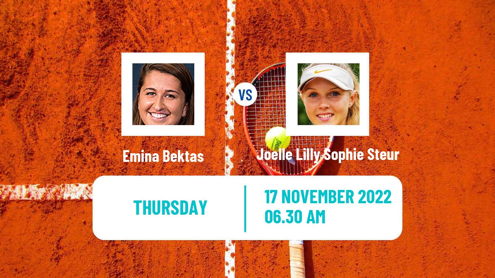 Tennis ITF Tournaments Emina Bektas - Joelle Lilly Sophie Steur