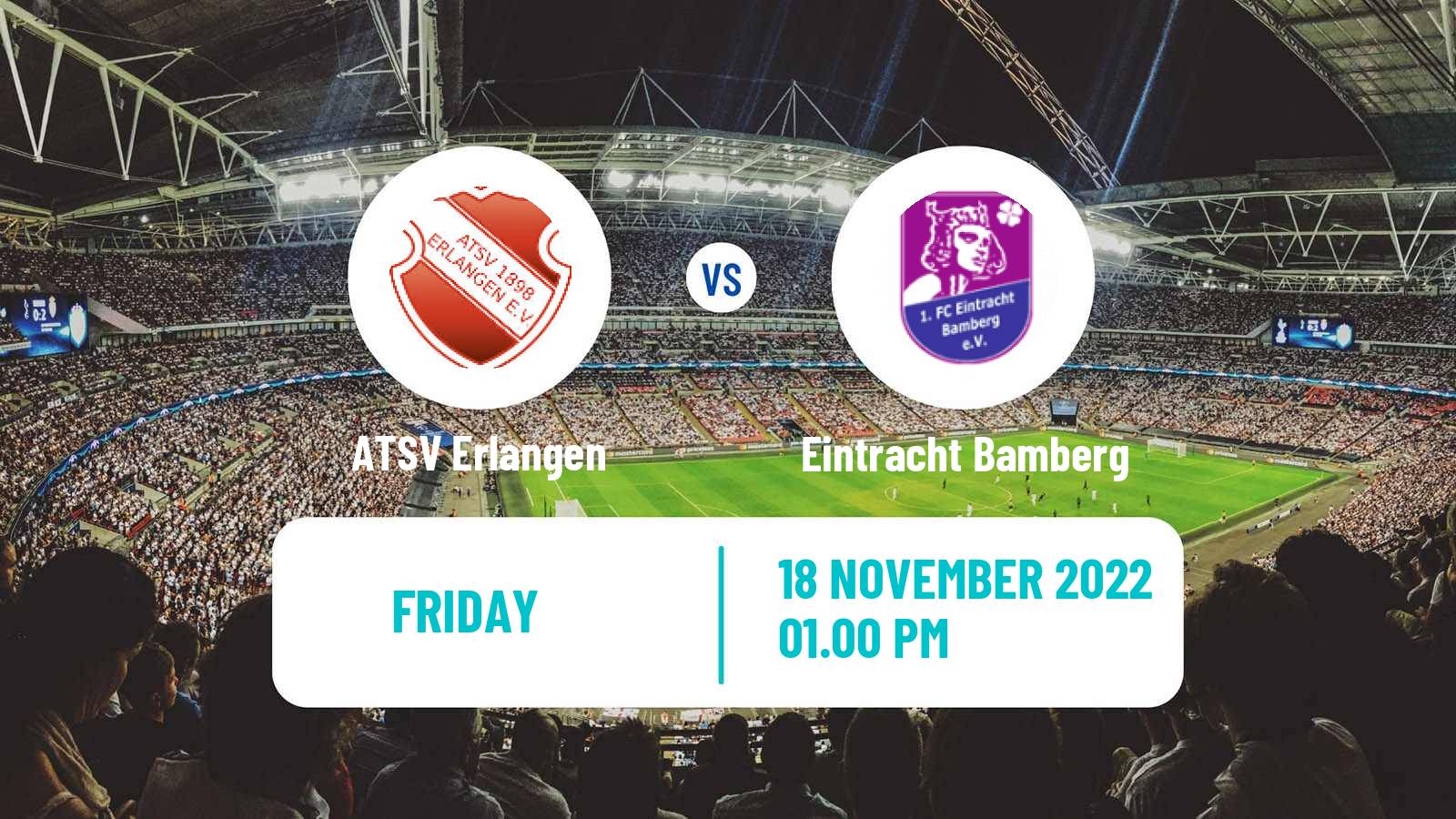 Soccer German Oberliga Bayern Nord ATSV Erlangen - Eintracht Bamberg