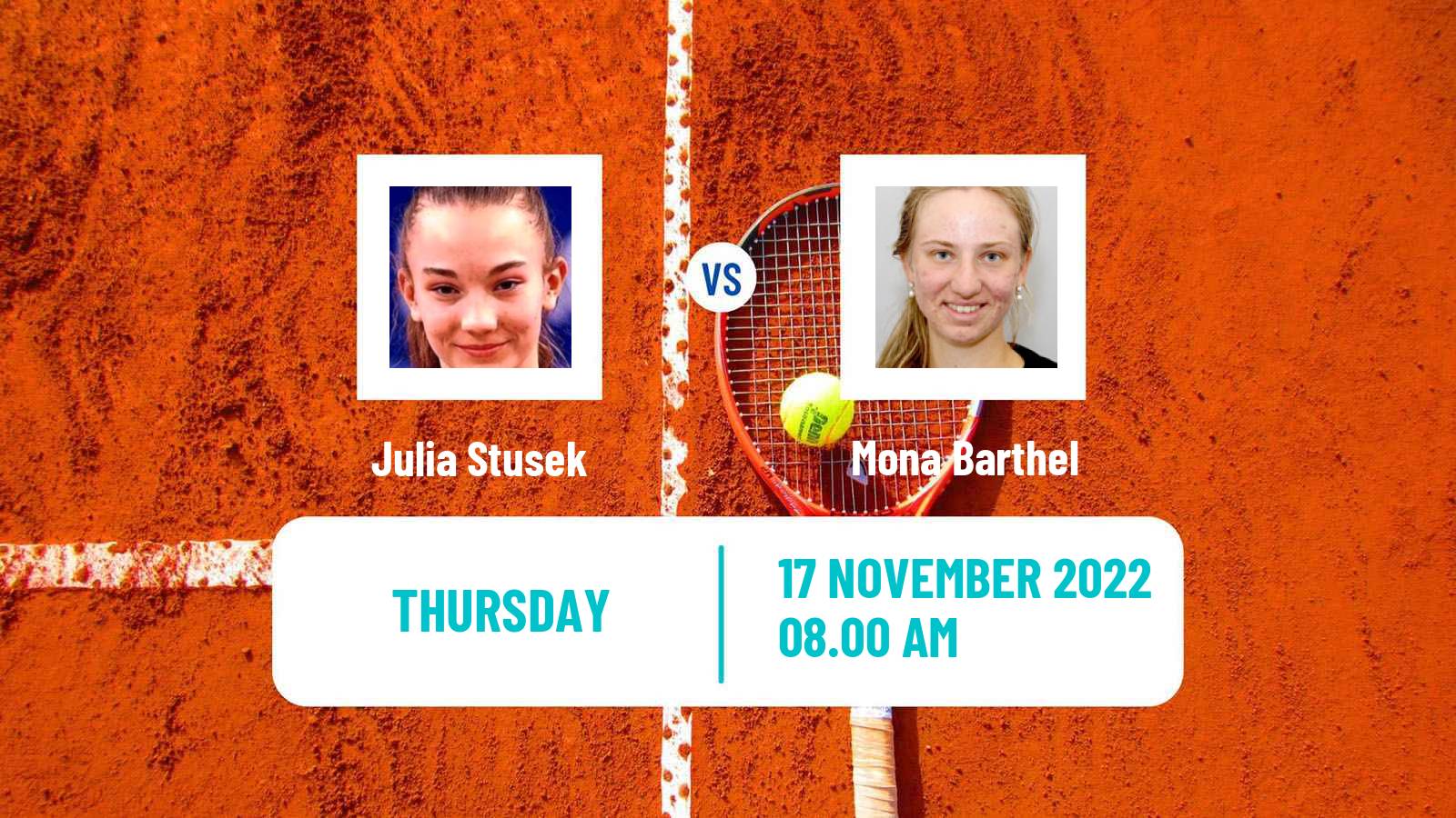 Tennis ITF Tournaments Julia Stusek - Mona Barthel