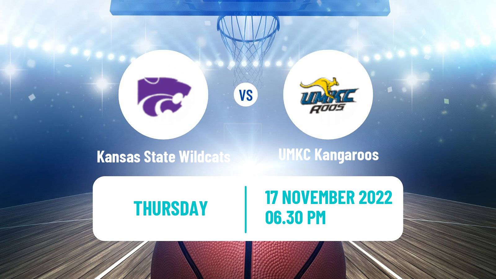 Basketball NCAA College Basketball Kansas State Wildcats - UMKC Kangaroos