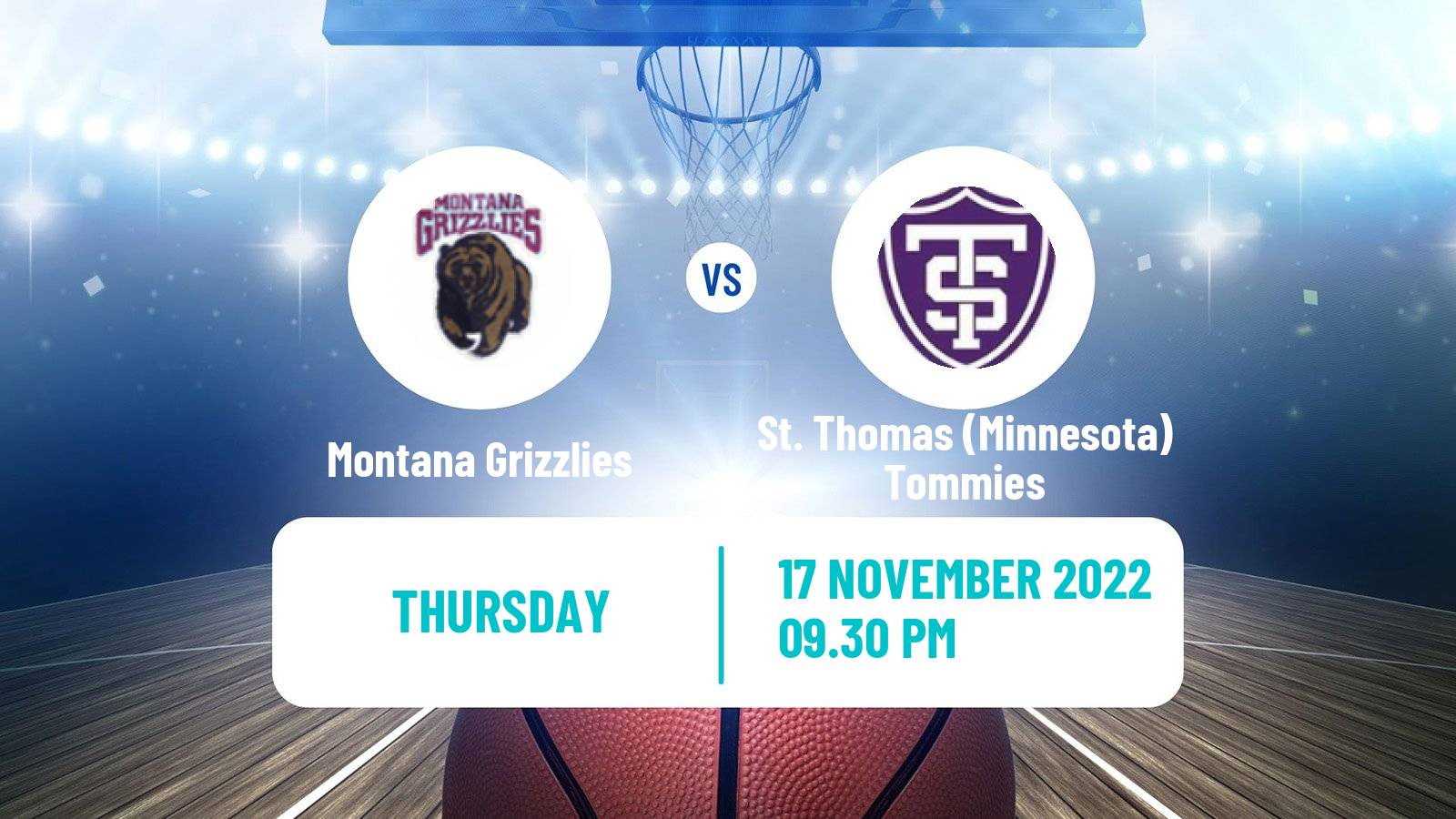 Basketball NCAA College Basketball Montana Grizzlies - St. Thomas (Minnesota) Tommies