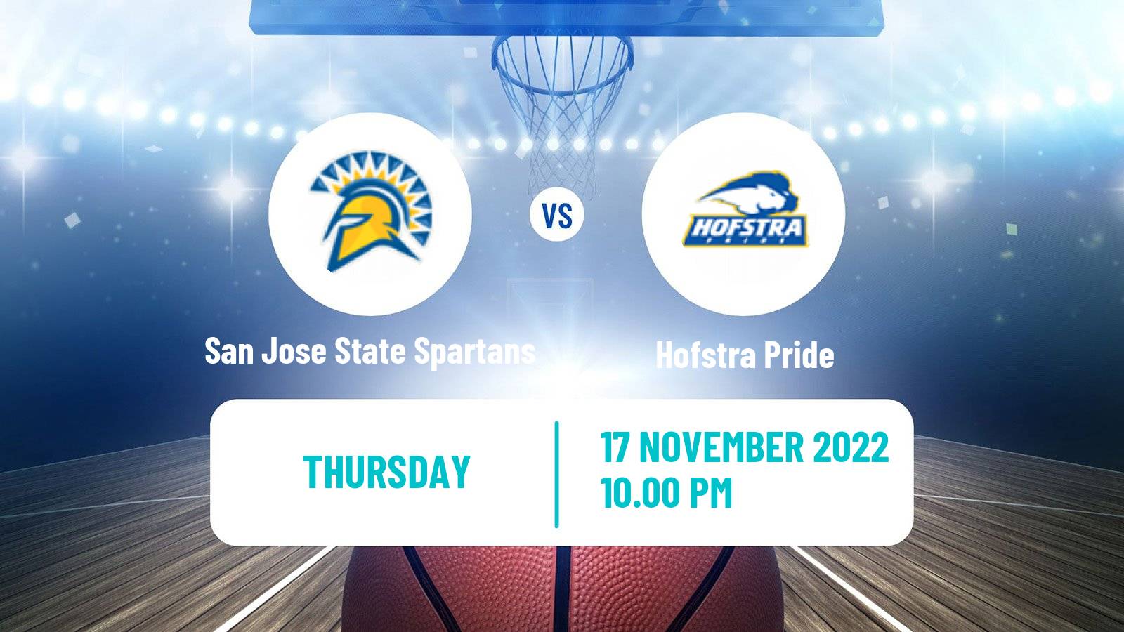 Basketball NCAA College Basketball San Jose State Spartans - Hofstra Pride