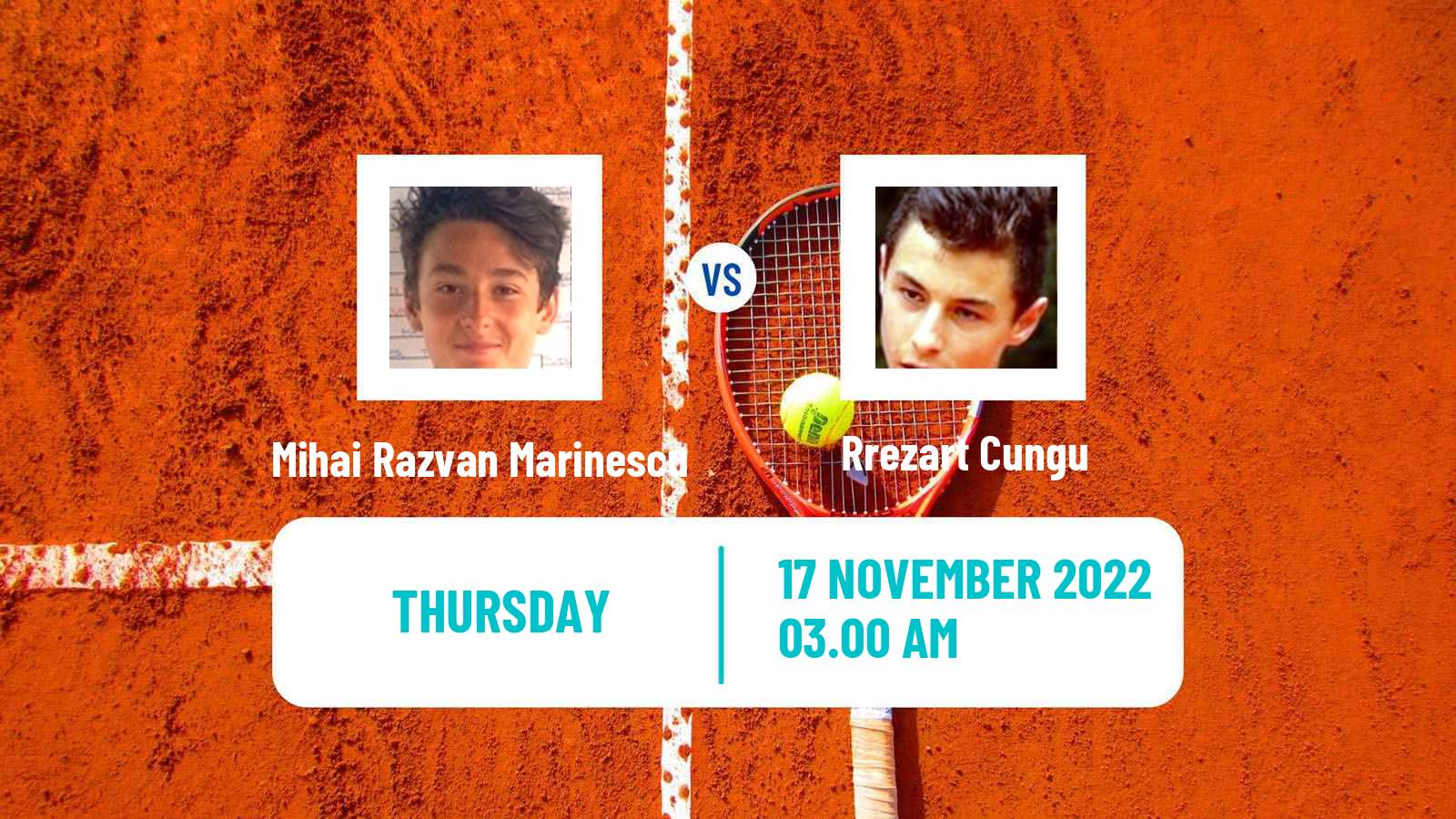 Tennis ITF Tournaments Mihai Razvan Marinescu - Rrezart Cungu