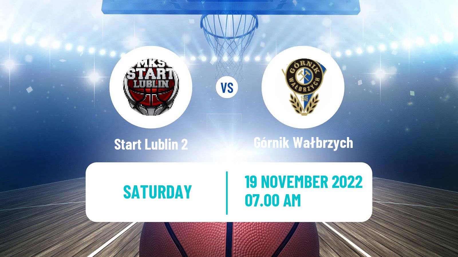 Basketball Polish 1 Liga Basketball Start Lublin 2 - Górnik Wałbrzych