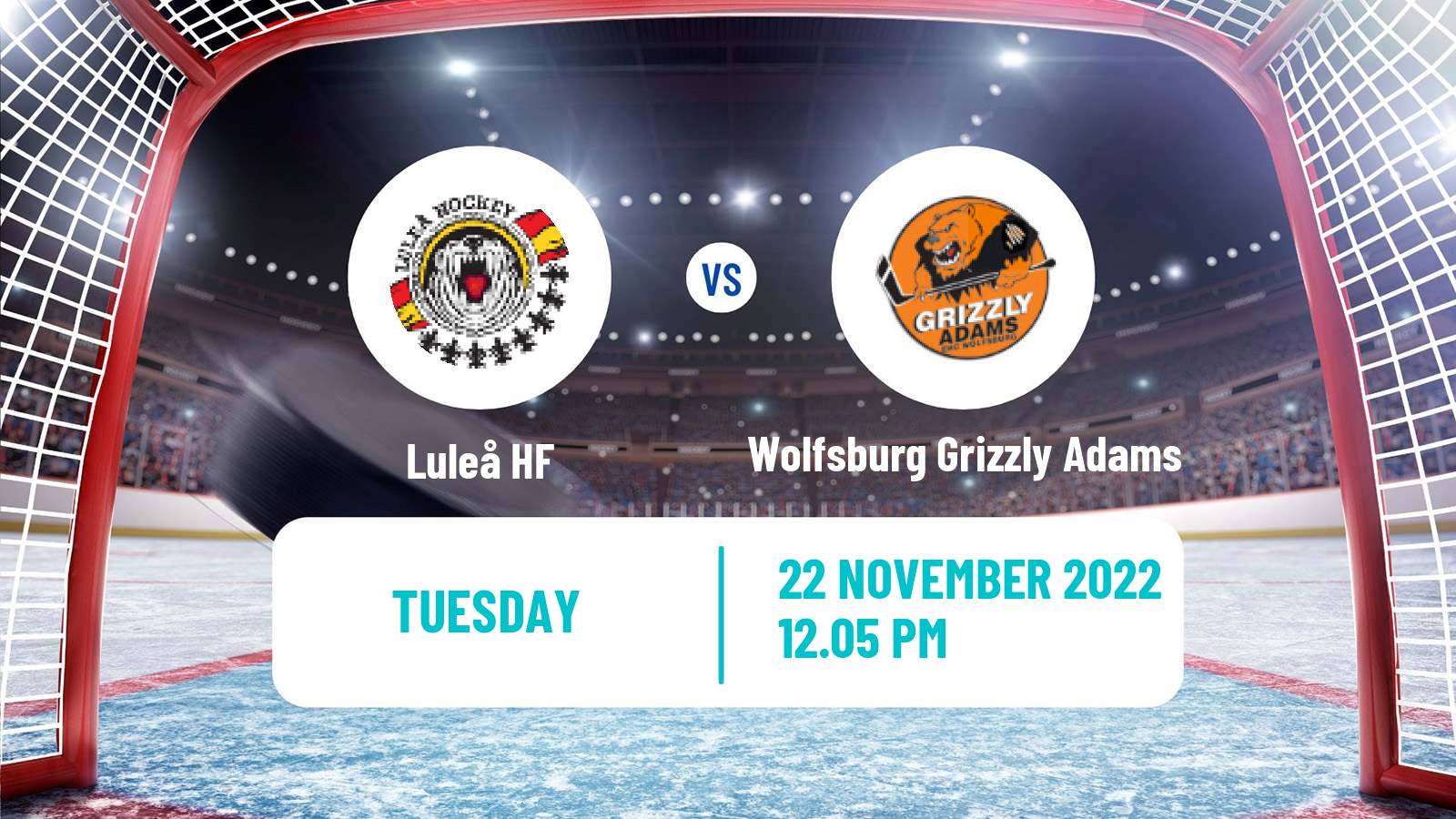 Hockey Champions League Ice Hockey Luleå - Wolfsburg Grizzly Adams