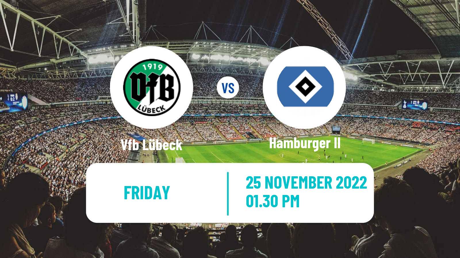 Soccer German Regionalliga North Lübeck - Hamburger II
