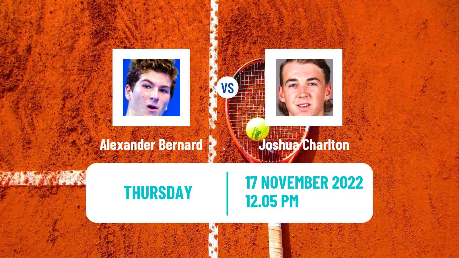 Tennis ITF Tournaments Alexander Bernard - Joshua Charlton