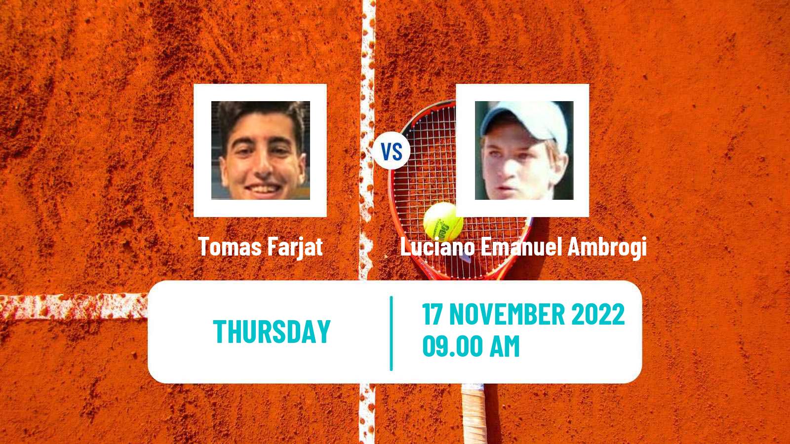 Tennis ITF Tournaments Tomas Farjat - Luciano Emanuel Ambrogi