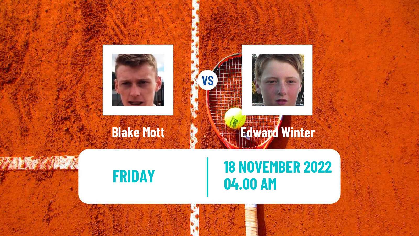 Tennis ITF Tournaments Blake Mott - Edward Winter