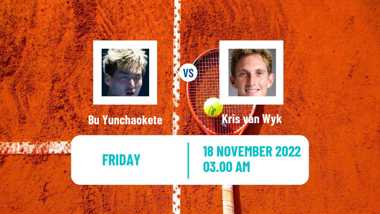 Tennis ITF Tournaments Bu Yunchaokete - Kris van Wyk