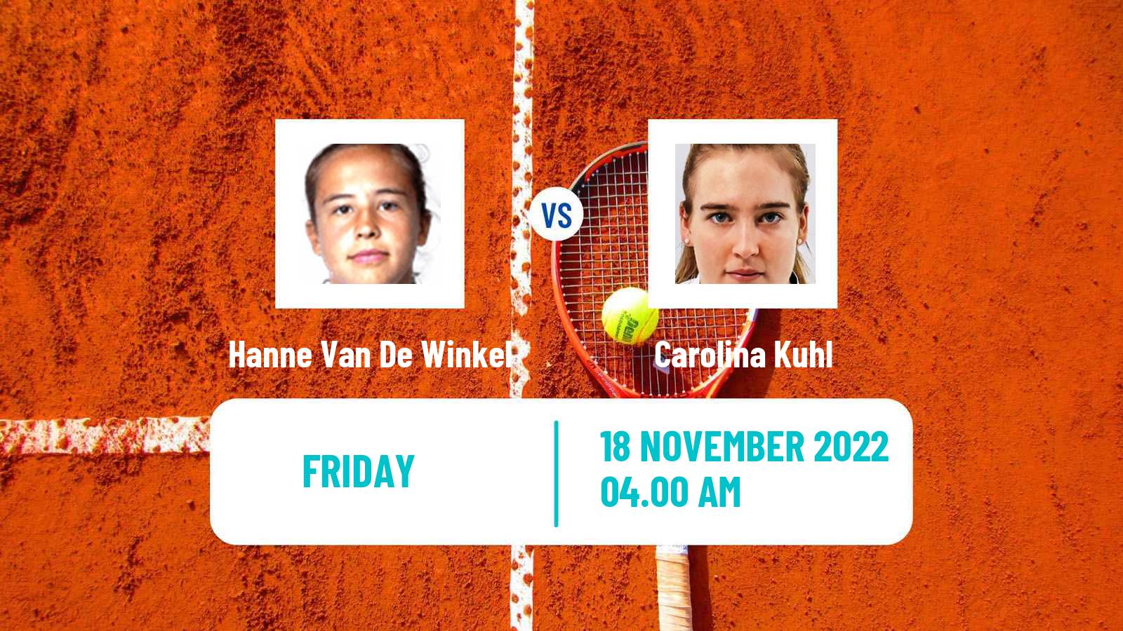 Tennis ITF Tournaments Hanne Van De Winkel - Carolina Kuhl