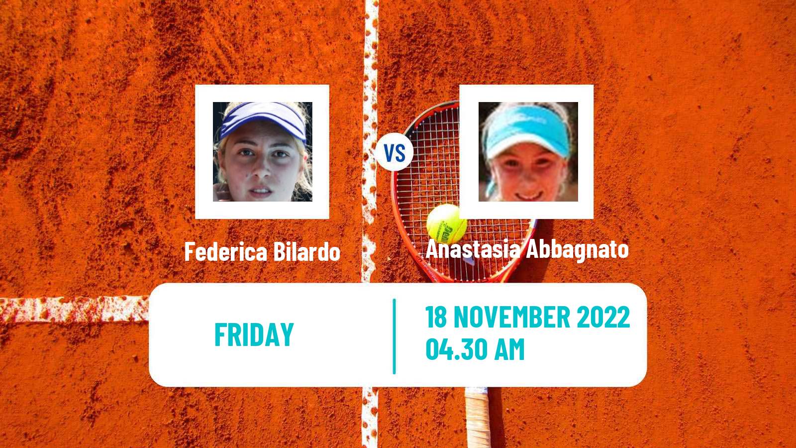 Tennis ITF Tournaments Federica Bilardo - Anastasia Abbagnato