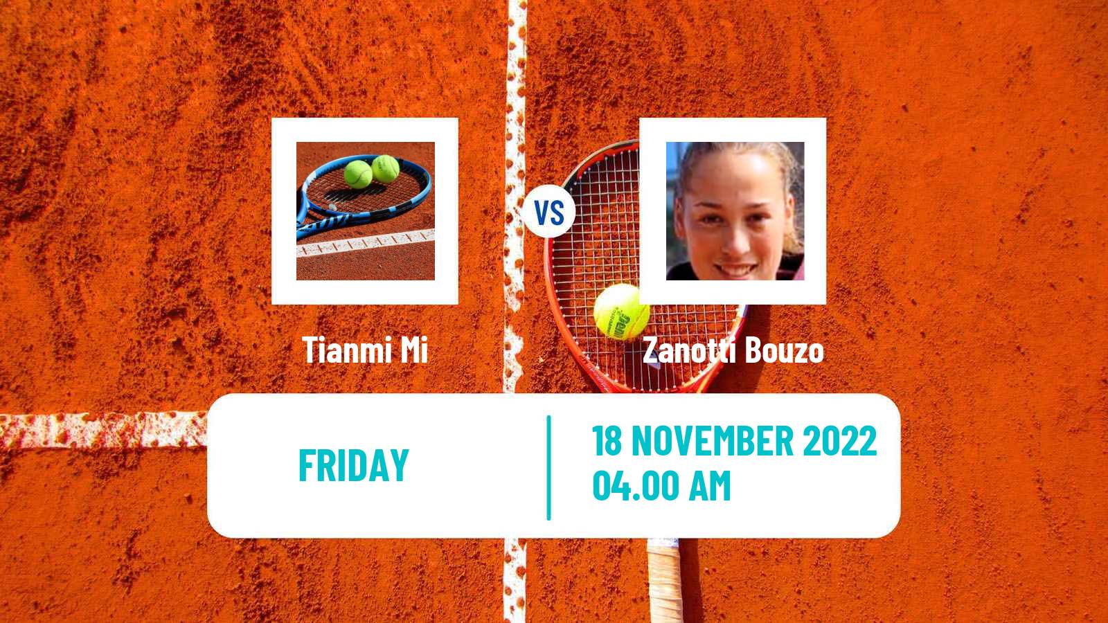 Tennis ITF Tournaments Tianmi Mi - Zanotti Bouzo