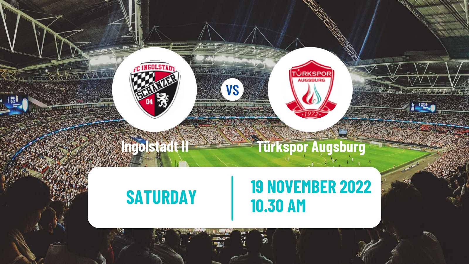 Soccer German Oberliga Bayern Süd Ingolstadt II - Türkspor Augsburg