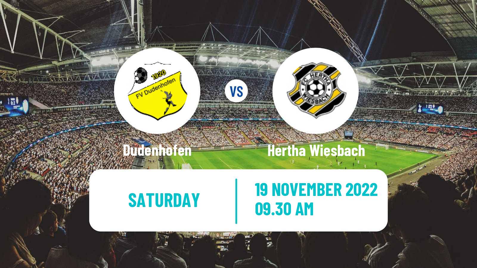Soccer German Oberliga Rheinland-Pfalz/Saar Dudenhofen - Hertha Wiesbach