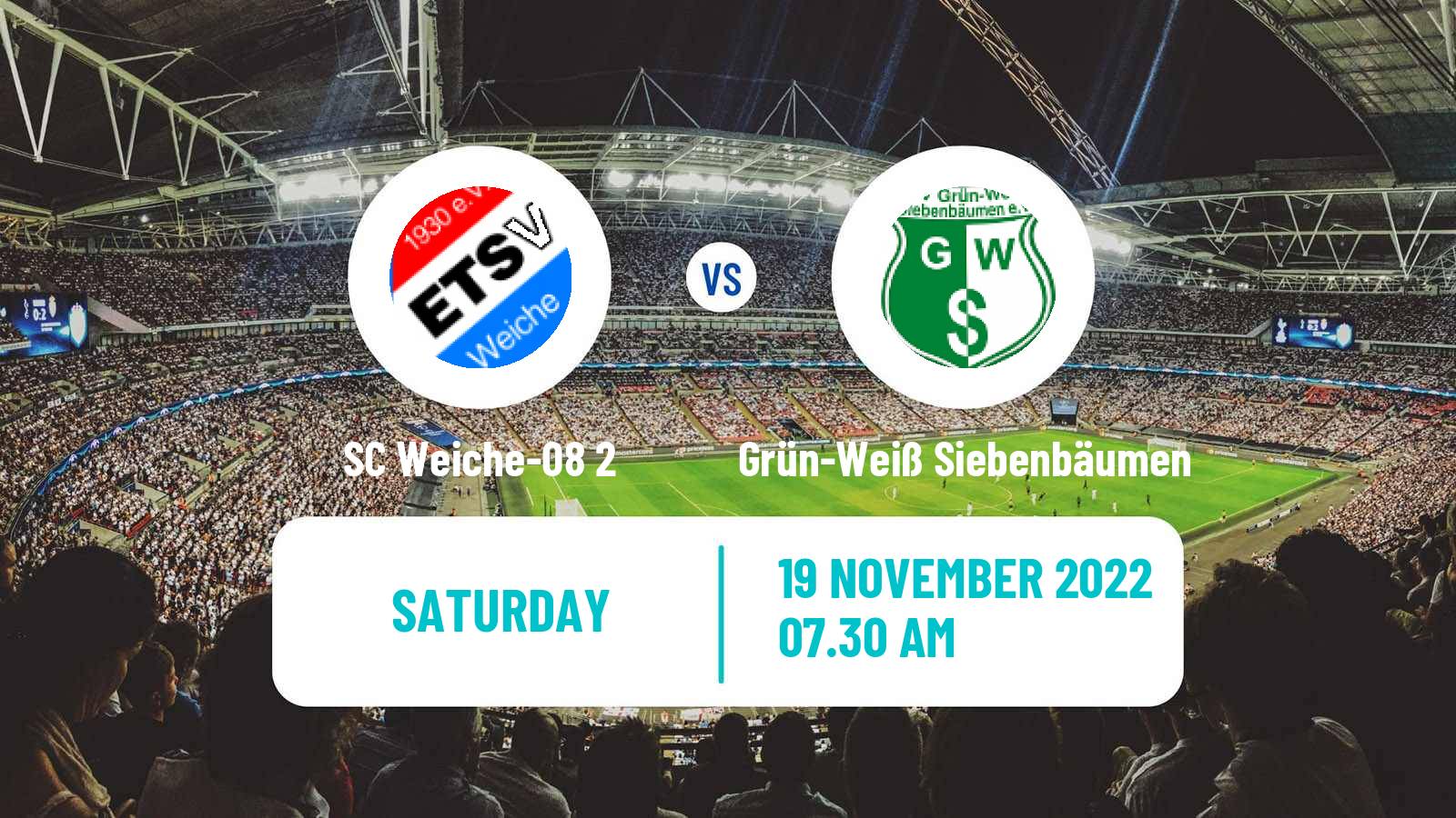 Soccer German Oberliga Schleswig-Holstein SC Weiche-08 2 - Grün-Weiß Siebenbäumen