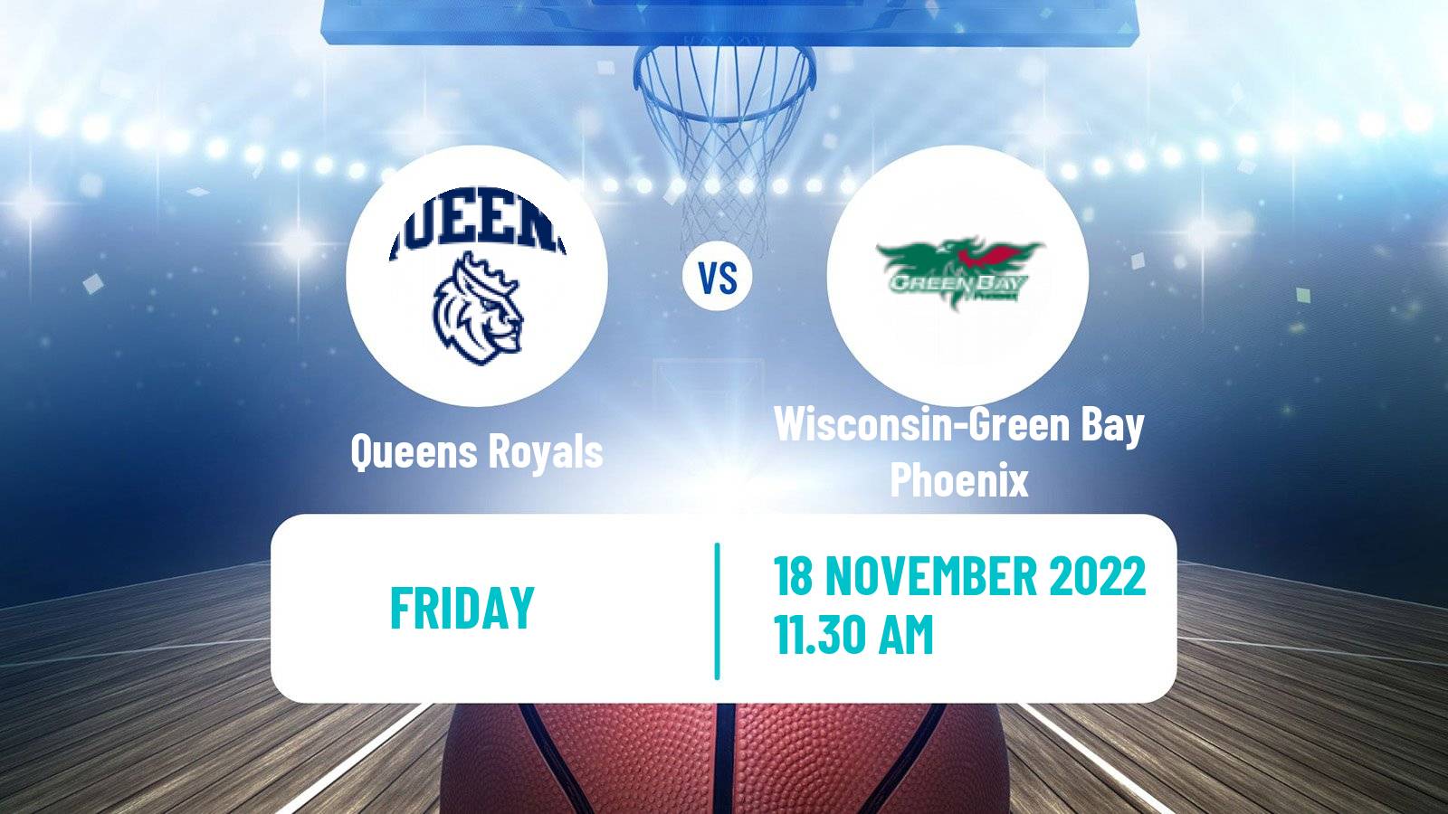 Basketball NCAA College Basketball Queens Royals - Wisconsin-Green Bay Phoenix