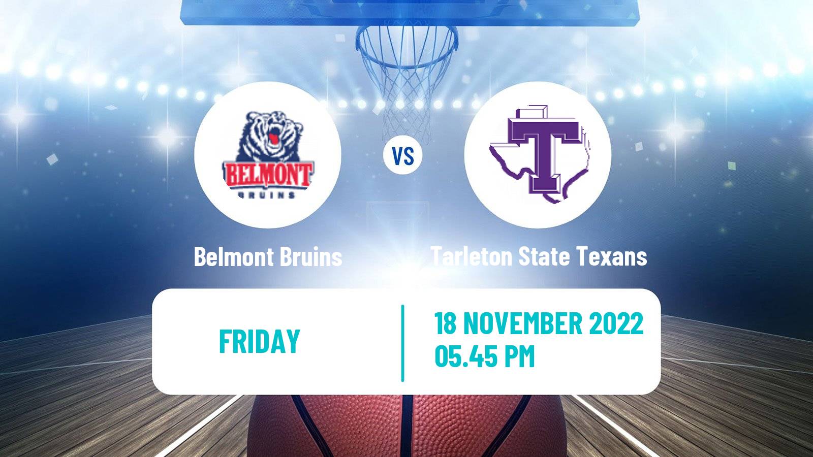 Basketball NCAA College Basketball Belmont Bruins - Tarleton State Texans