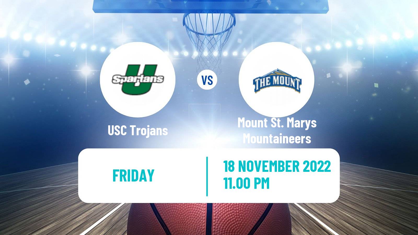 Basketball NCAA College Basketball USC Trojans - Mount St. Marys Mountaineers