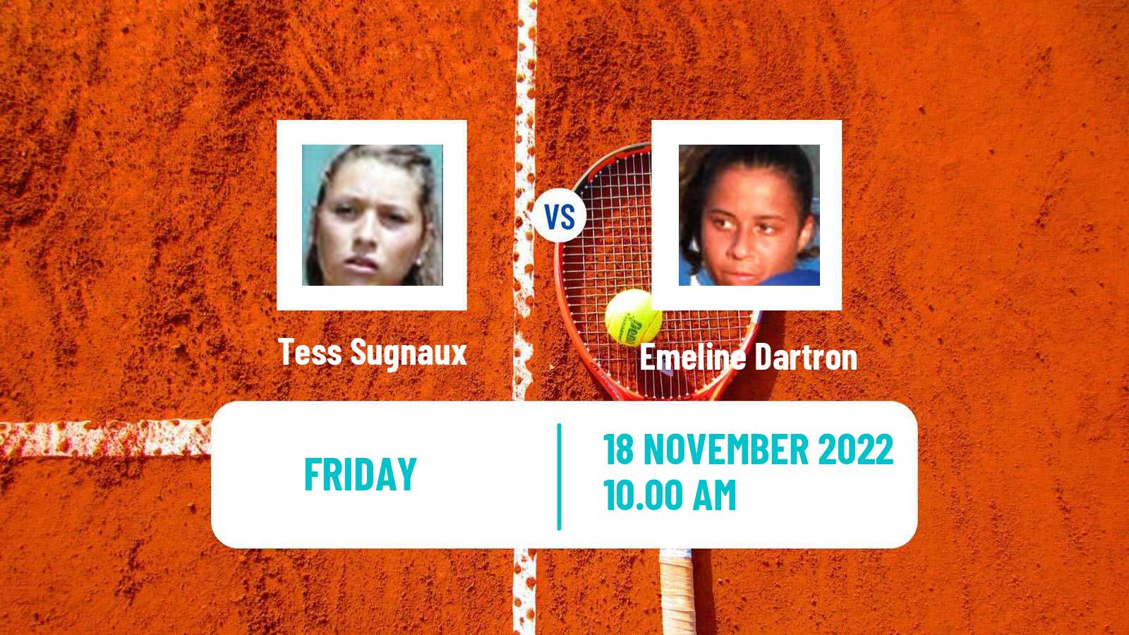 Tennis ITF Tournaments Tess Sugnaux - Emeline Dartron