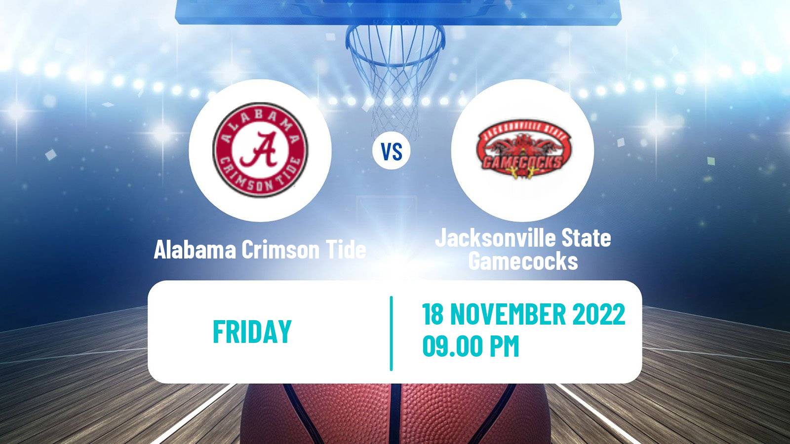 Basketball NCAA College Basketball Alabama Crimson Tide - Jacksonville State Gamecocks