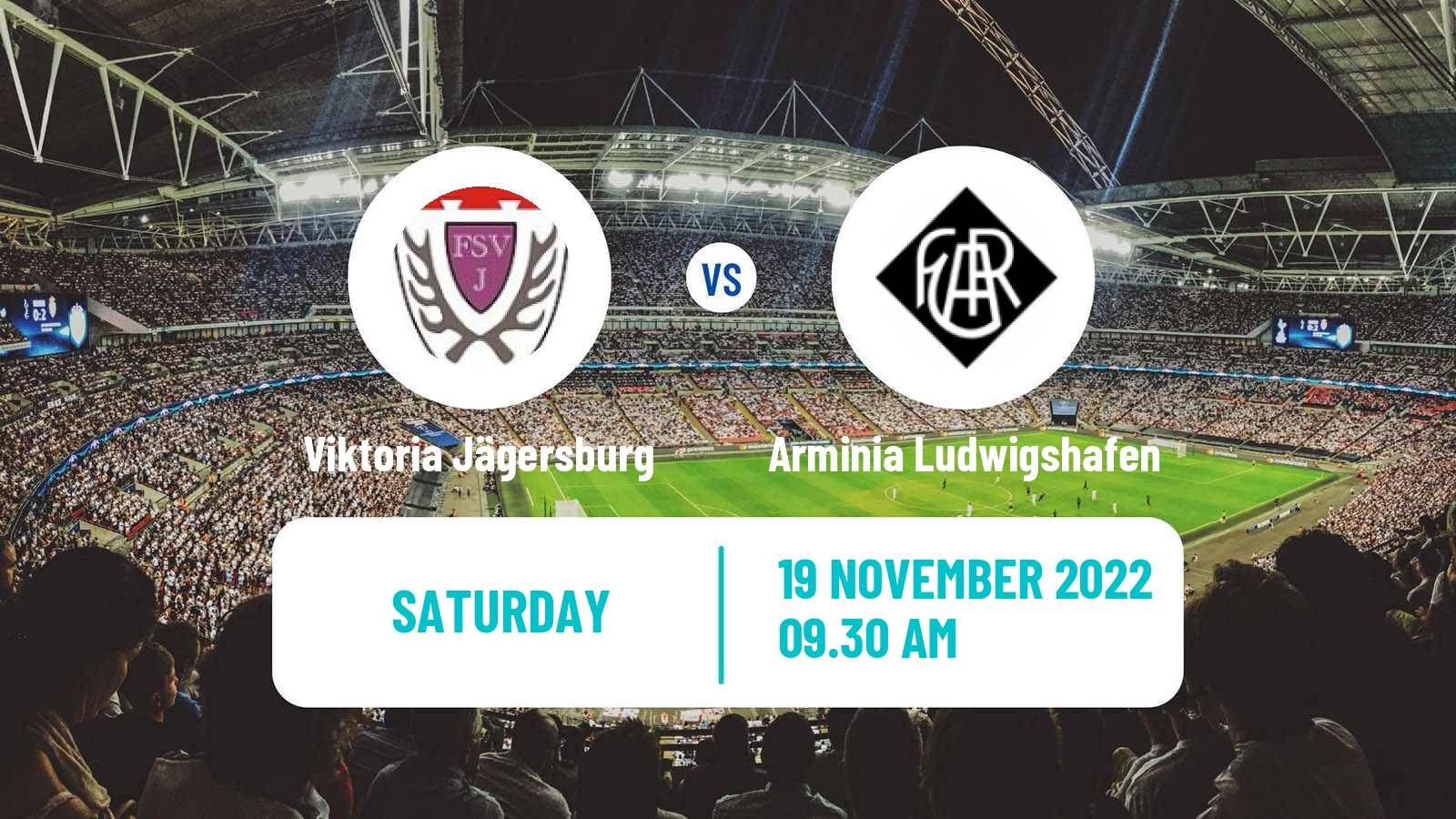 Soccer German Oberliga Rheinland-Pfalz/Saar Viktoria Jägersburg - Arminia Ludwigshafen