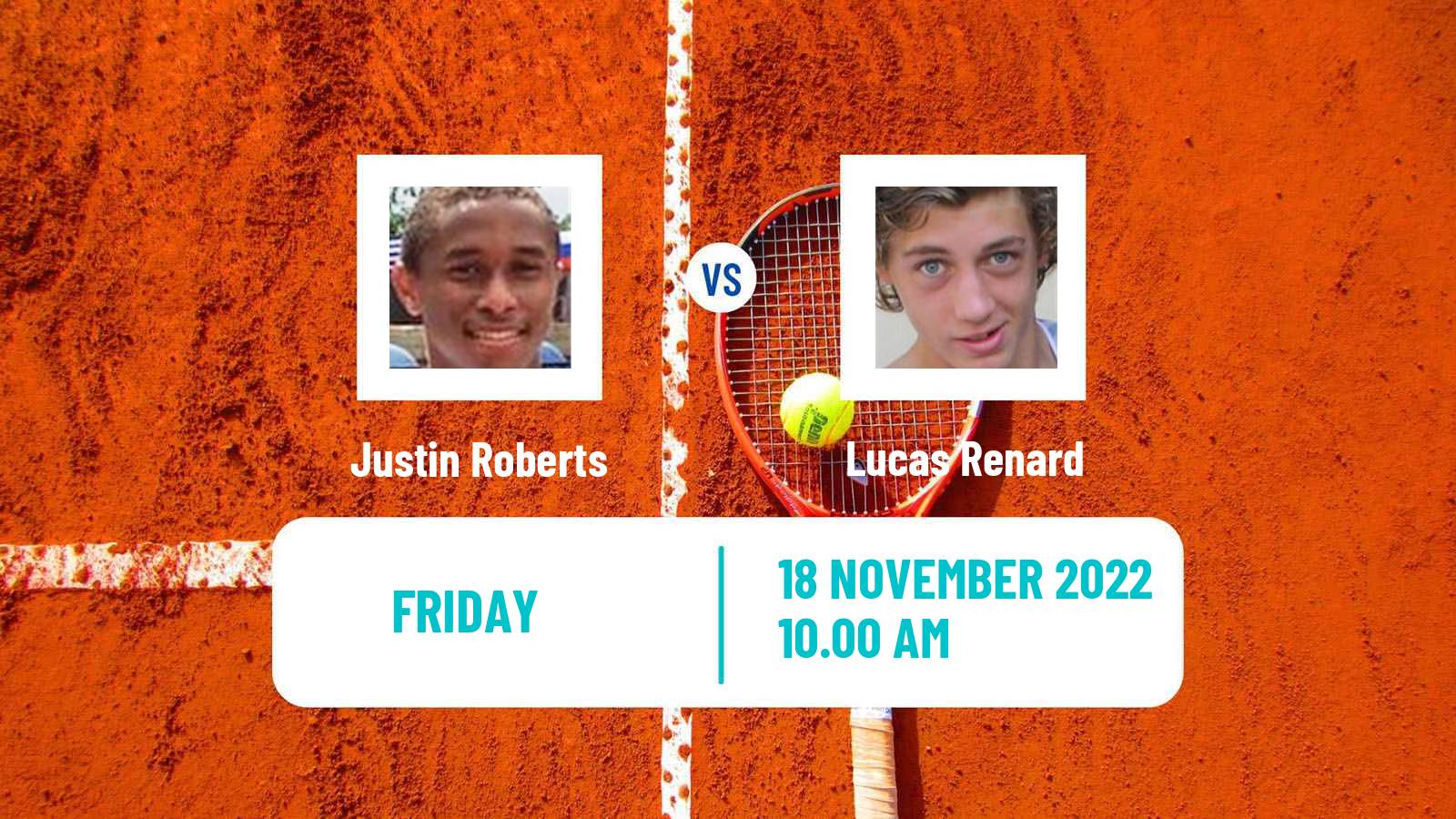 Tennis ITF Tournaments Justin Roberts - Lucas Renard