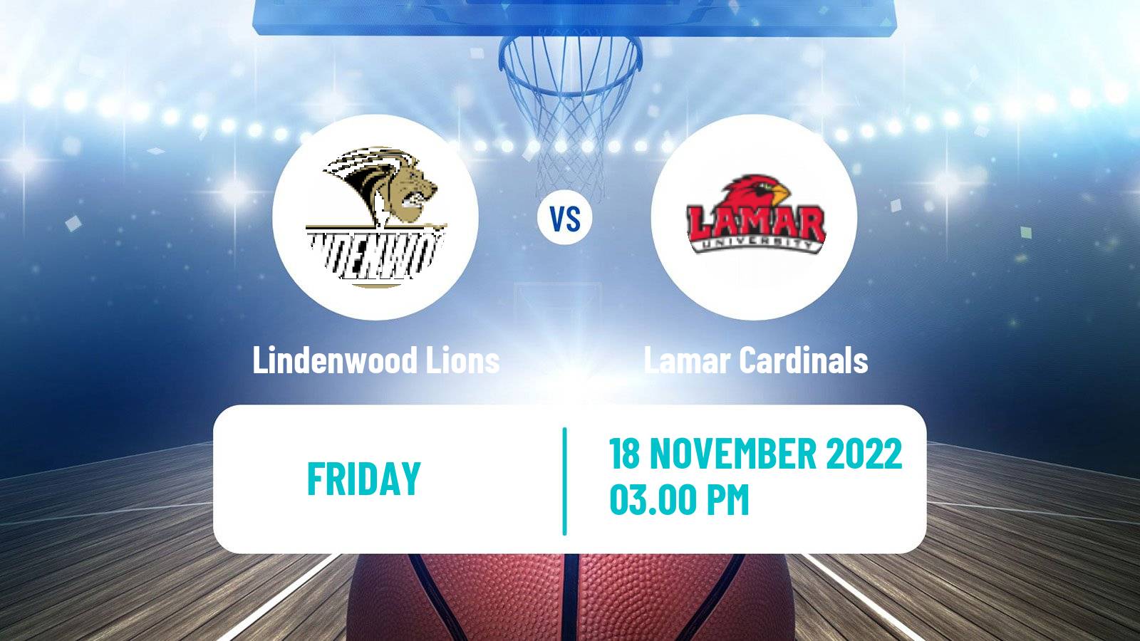 Basketball NCAA College Basketball Lindenwood Lions - Lamar Cardinals