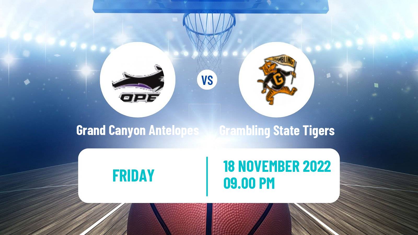 Basketball NCAA College Basketball Grand Canyon Antelopes - Grambling State Tigers