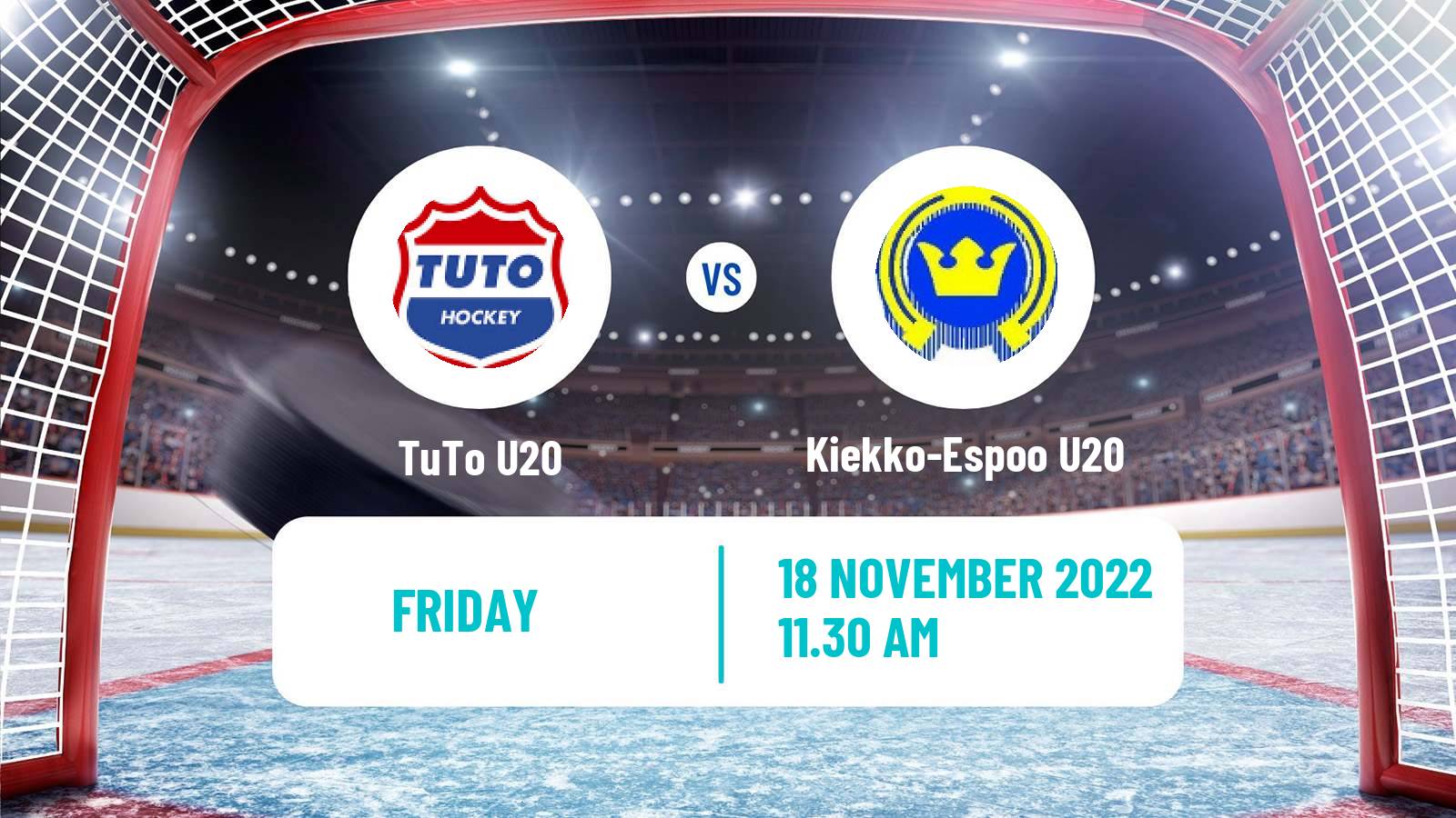 Hockey Finnish SM-sarja U20 TuTo U20 - Kiekko-Espoo U20