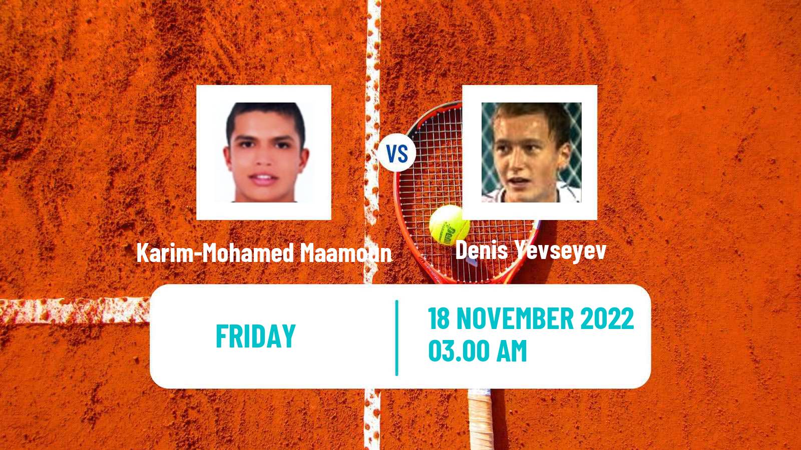 Tennis ITF Tournaments Karim-Mohamed Maamoun - Denis Yevseyev