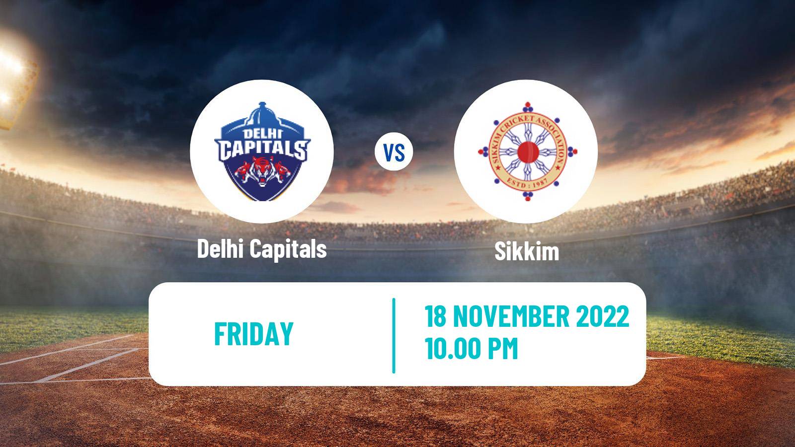 Cricket Vijay Hazare Trophy Delhi Capitals - Sikkim